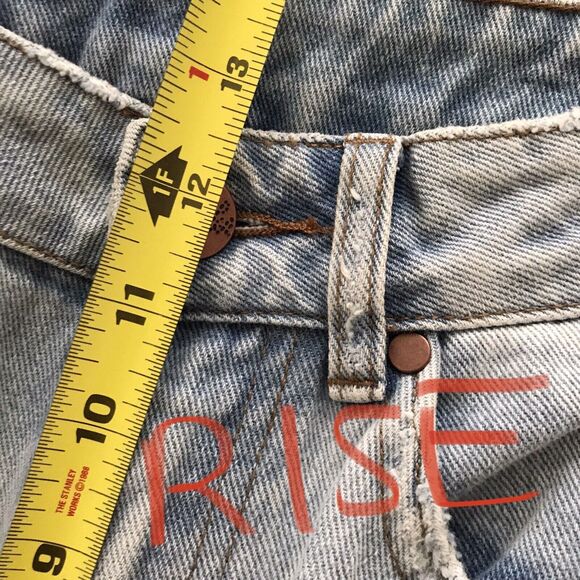 Wrangler Billabong Blue Patchwork Mid Rise Straight Leg Denim Jeans - 28 - Picture 7 of 9